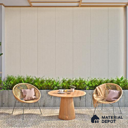 Punch Wall Tile TL 06168 B Flutura Elegance Crema Comb 4 ft x 2 ft Vitrified Lustera Effect Feather Feel Matte Finish - 8.5 mm | Suitable for Living Room, Bedroom, Bathroom