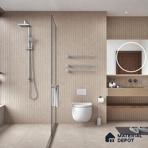 Punch Wall Tile TL 06171 B Flutura Elegance Avario Comb 4 ft x 2 ft Vitrified Lustera Effect Feather Feel Matte Finish - 8.5 mm | Suitable for Living Room, Bedroom, Bathroom