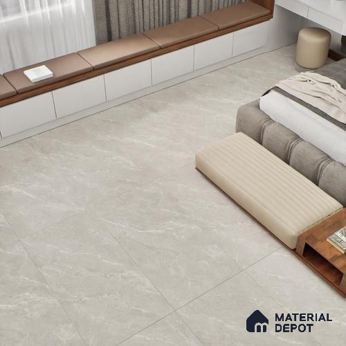 Marble Wall & Floor Tile TL 06174 Flutura Extreme Pearla 4 ft x 2 ft Vitrified Lustera Effect Feather Feel Matte Finish - 8.5 mm | 6 Random Design | Suitable for Living Room, Bedroom, Bathroom