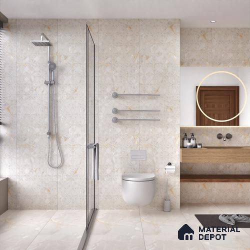 Punch Wall Tile TL 06191 B Prime Onyx Crema Triangle 4 ft x 2 ft Vitrified Lustera Effect Feather Feel Matte Finish - 8.5 mm | 2 Random Design | Suitable for Living Room, Bedroom, Bathroom