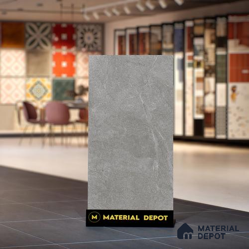 Marble Wall & Floor Tile TL 06102 B Casper Grigio 4 ft x 2 ft Vitrified Matte Finish - 9 mm | 6 Random Design | Suitable For Living Room, Bedroom, Bathroom, Kitchen
