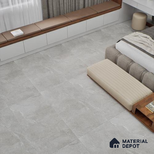 Marble Wall & Floor Tile TL 06102 B Casper Grigio 4 ft x 2 ft Vitrified Matte Finish - 9 mm | 6 Random Design | Suitable For Living Room, Bedroom, Bathroom, Kitchen