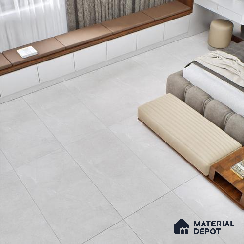 Marble Wall & Floor Tile TL 06102 C Casper Silver 4 ft x 2 ft Vitrified Matte Finish - 9 mm | 6 Random Design | Suitable For Living Room, Bedroom, Bathroom, Kitchen