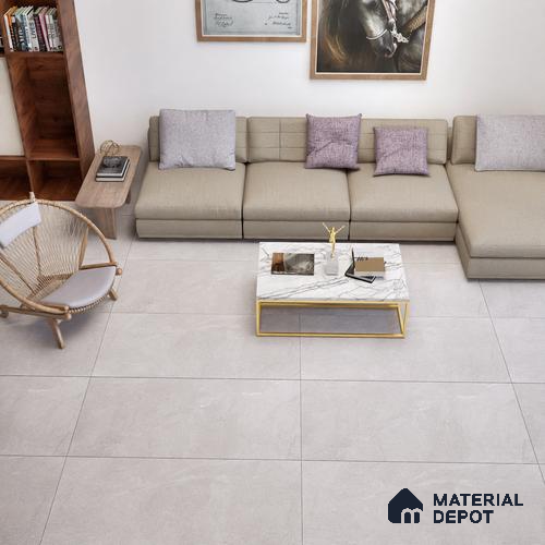 Marble Wall & Floor Tile TL 06102 C Casper Silver 4 ft x 2 ft Vitrified Matte Finish - 9 mm | 6 Random Design | Suitable For Living Room, Bedroom, Bathroom, Kitchen