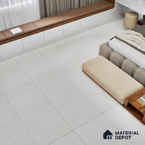 Marble Wall & Floor Tile TL 06102 Casper Bianco 4 ft x 2 ft Vitrified Matte Finish - 9 mm | 6 Random Design | Suitable For Living Room, Bedroom, Bathroom, Kitchen