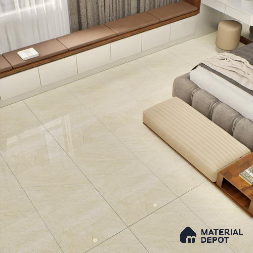 Marble Wall & Floor Tile TL 05306 Aurelio Felix Beige 4 ft x 2 ft Vitrified High Gloss Finish - 9 mm | Suitable for Living Room, Bedroom, Feature / Accent Walls & Highlighter Wall