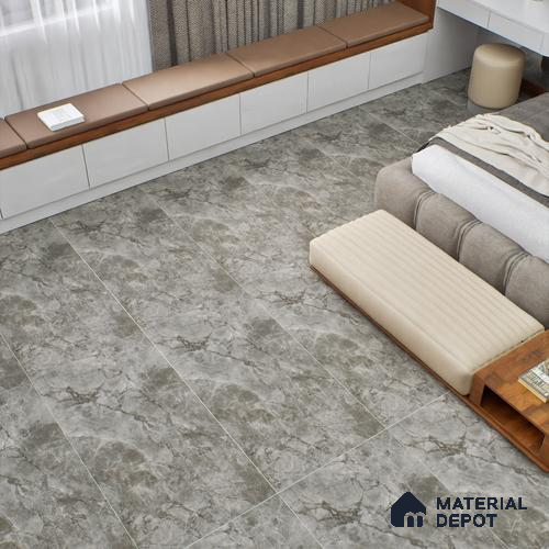 Marble Wall & Floor Tile TL 05307 C Aurelio Florida Nero 4 ft x 2 ft Vitrified Carving Matte Finish - 9 mm | Suitable for Living Room, Bedroom, Feature / Accent Walls & Highlighter Wall