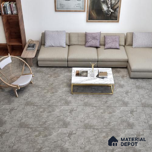 Marble Wall & Floor Tile TL 05307 C Aurelio Florida Nero 4 ft x 2 ft Vitrified Carving Matte Finish - 9 mm | Suitable for Living Room, Bedroom, Feature / Accent Walls & Highlighter Wall