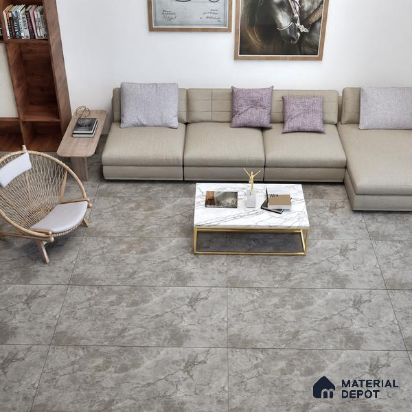 Marble Wall & Floor Tile TL 05307 C Aurelio Florida Nero 4 ft x 2 ft Vitrified Carving Matte Finish - 9 mm | Suitable for Living Room, Bedroom, Feature / Accent Walls & Highlighter Wall