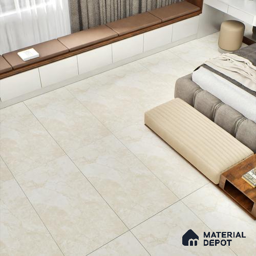 Marble Wall & Floor Tile TL 05307 Aurelio Florida Crema 4 ft x 2 ft Vitrified Carving Matte Finish - 9 mm | Suitable for Living Room, Bedroom, Feature / Accent Walls & Highlighter Wall