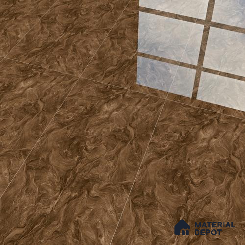 Marble Wall & Floor Tile TL 05310 C Aurelio Matrix Brown 4 ft x 2 ft Vitrified High Gloss Finish - 9 mm | Suitable for Living Room, Bedroom, Feature / Accent Walls & Highlighter Wall