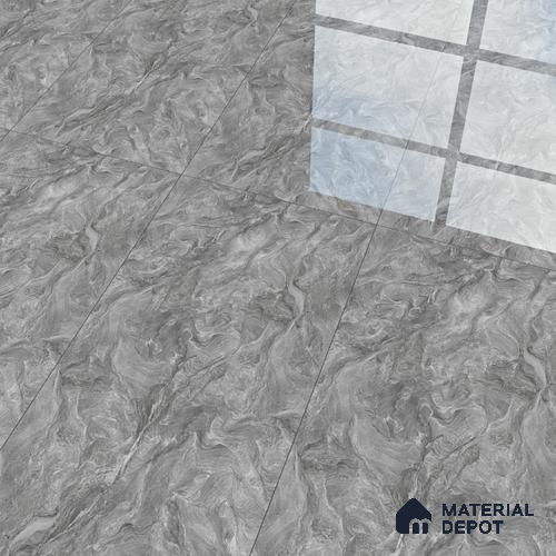 Marble Wall & Floor Tile TL 05310 D Aurelio Matrix Grigio 4 ft x 2 ft Vitrified High Gloss Finish - 9 mm | Suitable for Living Room, Bedroom, Feature / Accent Walls & Highlighter Wall