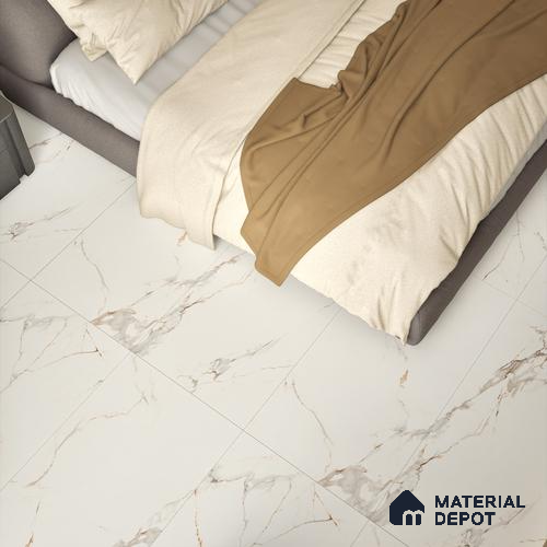 Marble Wall & Floor Tile TL 06213 Glorix Rose Quartz 4 ft x 2 ft Vitrified Matte Finish - 9 mm (Random Design 4) | Suitable for Living Room, Bedroom, Bathroom & Kitchen