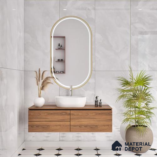 Budget Friendly Marble Wall & Floor Tile Value for Money TL 05943 Terravia Renovix Onyx 4 ft x 2 ft - Vitrified  Glossy Finish - 8.5 mm | 4 Random Designs | Suitable for Living Room, Bedroom & Bathroom