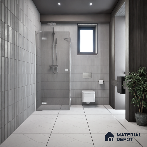 Marble Look Floor & Wall Tile TL 06152 Bellatrix 2 ft x 2 ft Sinker Finish Vitrified Tile - 9 mm  | Suitable For Living Room, Dining, Bathroom & Kitchen | Please Expect a Slight Variation of Pattern