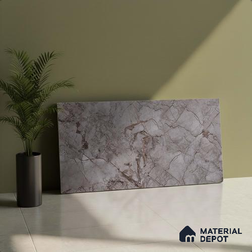 Marble Wall Tile TL 05478 C Lustra Manila Ash 2 ft x 1 ft Ceramic Satin Finish - 9 mm | Suitable for Bathroom, Kitchen