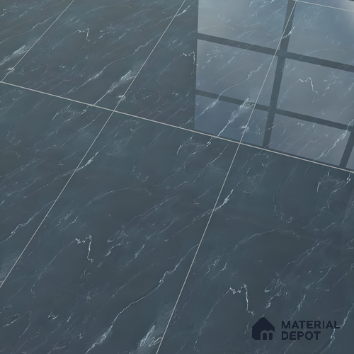 Marble Floor & Wall Tile TL 05812 C Gravier Soft Voila 2 ft x 4 ft Vitrified High Gloss Finish - 9 mm | 4 Random Design | Suitable for Living Room, Bedroom, Bathroom