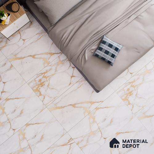 Marble Floor & Wall Tile TL 05621 Marco Golden 4 ft x 2 ft Matte Finish Vitrified Tile - 9 mm