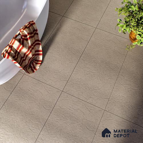 Stone Floor & Wall Tile | TL 00763 Mushroom Stone 4 ft x 2 ft Punch Matte Finish Full Body Vitrified Tile - 9 mm | Suitable For Living Room, Bedroom, Bathroom
