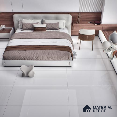 TL 00779 Snow White 1200x600 mm Glossy Finish Full Body Vitrified Wall & Floor Tile - 9 mm