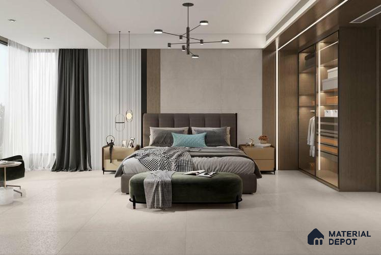 Stone Floor & Wall Tile TL 04457 Massive Thunder Stone 4 ft x 2 ft Digital Punch Matte Finish Vitrified Tile - 9 mm | 4 Random Design | Suitable For Living Room, Bedroom, Bathroom