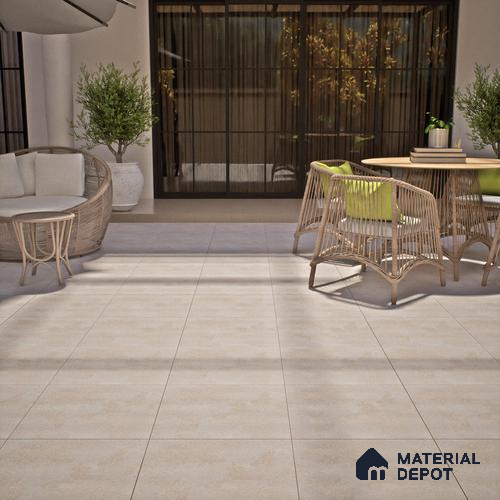 TL 07600 Fade Cream 16 x 16 inch Anti Skid Matte Finish Vitrified Floor Tile - 12 mm | Pattern Alignment May Vary | 2-3 mm Spacer is Mandatory