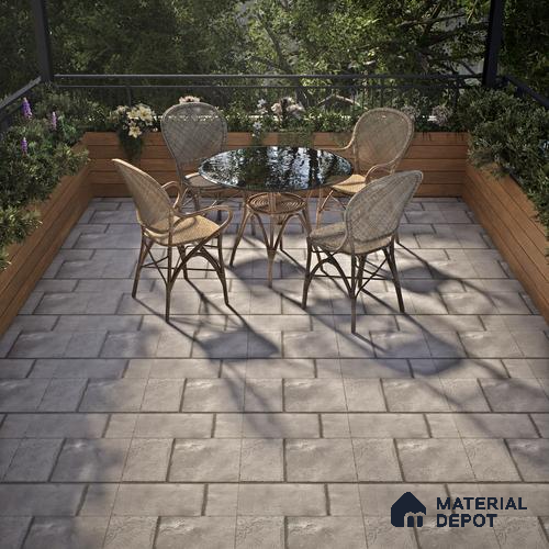 TL 07596 Uno Greck 16 x 16 inch Anti Skid Matte Finish Vitrified Floor Tile - 12 mm (4 Random Designs) | Pattern Alignment May Vary | 2-3 mm Spacer is Mandatory