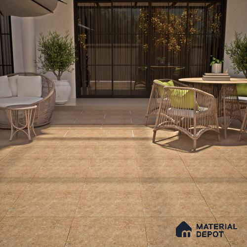 TL 07593 Beola Sahara 16 x 16 inch Anti Skid Matte Finish Vitrified Floor Tile - 12 mm (6 Random Designs) | Pattern Alignment May Vary | 2-3 mm Spacer is Mandatory