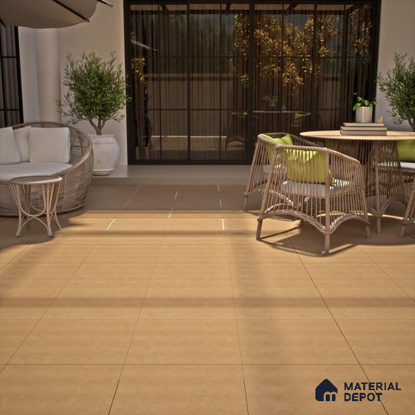 TL 07592 C Turin Moss 16 x 16 inch Anti Skid Matte Finish Vitrified Floor Tile - 12 mm (6 Random Designs) | Pattern Alignment May Vary | 2-3 mm Spacer is Mandatory