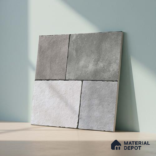 Stone Look Floor Tile TL 09400 | Matte Finish 2 ft x 2 ft Vitrified Tile - 12 mm | Suitable For Kitchen, Bathroom, Bedroom & Office