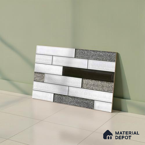 Stacked Stone Look Wall Tile TL 09503 | Matte Finish 18 x 12 inch Ceramic Tile - 7 mm | Suitable For Kitchen, Bathroom, Bedroom & Office
