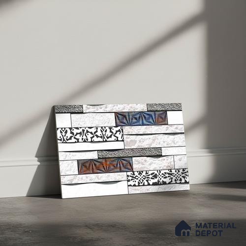 Stone Look Wall Tile TL 09493 | Matte Finish 18 x 12 inch Ceramic Tile - 7 mm | Suitable For Kitchen, Bathroom, Bedroom & Office
