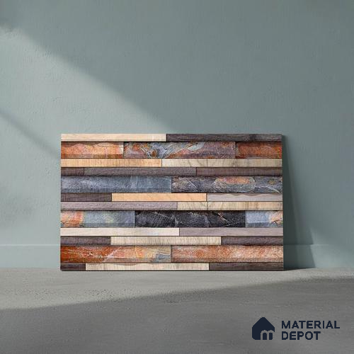 Stacked Stone Look Wall Tile TL 09504 | Matte Finish 18 x 12 inch Ceramic Tile - 7 mm | Suitable For Kitchen, Bathroom, Bedroom & Office