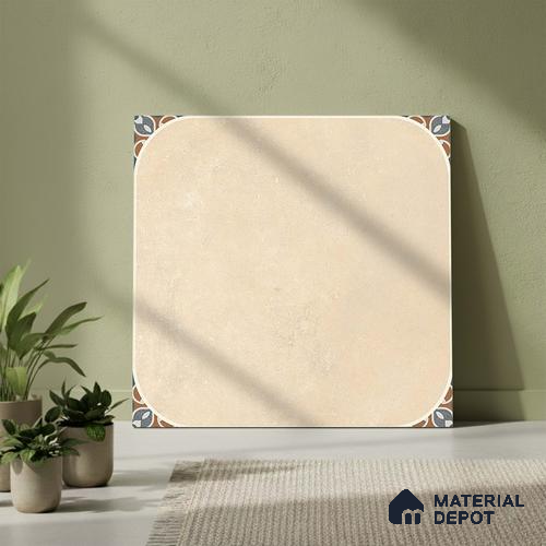Cement Look Floor Tile TL 09422 C | Matte Finish 20 x 20 inch Vitrified Tile - 12 mm | Suitable For Kitchen, Bathroom, Bedroom & Office | Pattern Alignment May Vary | 2-3 mm Spacer is Mandatory