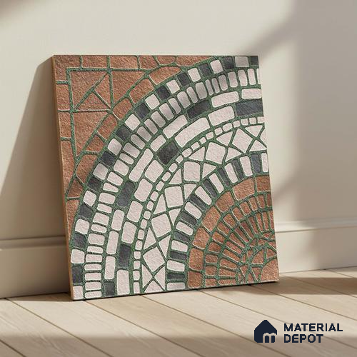 Stone Look Floor Tile TL 09421 | Matte Finish 20 x 20 inch Vitrified Tile - 12 mm | Suitable For Kitchen, Bathroom, Bedroom & Office | Pattern Alignment May Vary | 2-3 mm Spacer is Mandatory