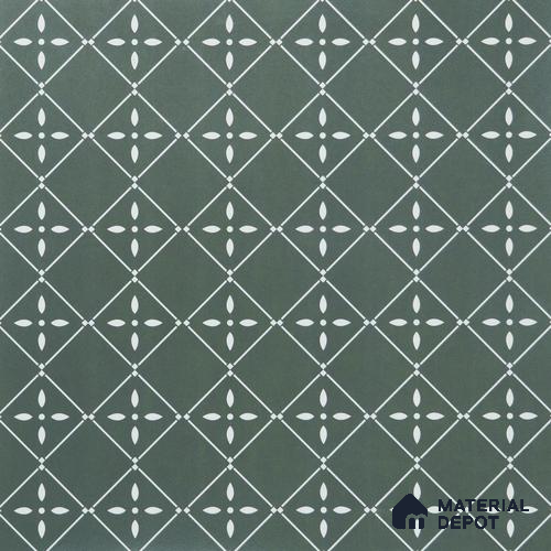 TL 03342 Fontana Green 600 x 600 mm Carving Matte Finish GVT Moroccan Tile - 9 mm | Please Expect a Slight Variation of Pattern