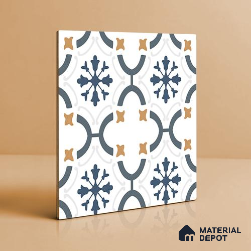 TL 03346 Greek Vase 600 x 600 mm Carving Matte Finish GVT Moroccan Tile - 9 mm