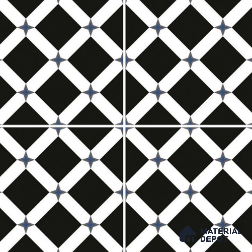 TL 03353 Mistero Black 600 x 600 mm Carving Matte Finish GVT Moroccan Tile - 9 mm | Please Expect a Slight Variation of Pattern