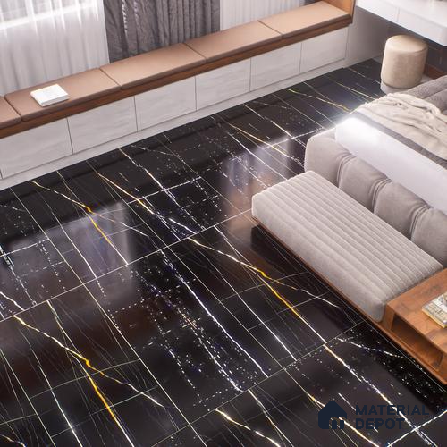 Marble Floor & Wall Tile | TL 01031 Sant Laurent 4 ft x 2 ft Vitrified Tile - 9 mm | Suitable For Living Room, Bedroom, Dining Area
