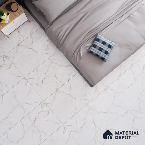 Marble Floor & Wall Tile TL 02190 Mevrik Beige 4 ft x 2 ft Glossy Finish Vitrified Tile - 9 mm