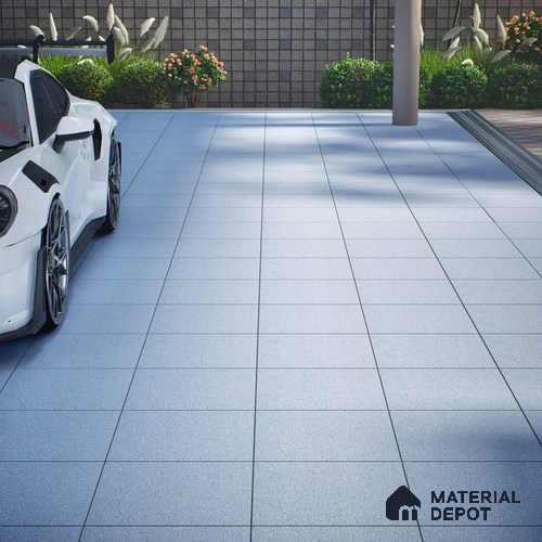Parking Floor Tile TL 07554 Midnight Surf | 16 x 16 inch | Anti Skid Matte Finish Heavy Duty Vitrified Tile - 12 mm | Suitable For Outdoor, Terrace, Balcony | Pattern Alignment May Vary | 2-3 mm Spacer is Mandatory