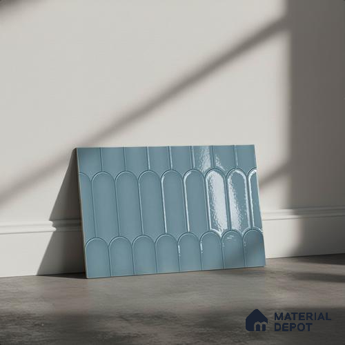 TL 00627 F Dark Grey Porpoise 12 x 18 inch Glossy Finish 3D High Definition Digital Subway Ceramic Wall Tile - 6 mm
