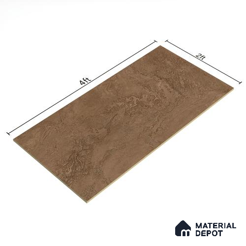 TL 02849 Mistic Bruno 4 ft x 2 ft Carving Matte Finish Vitrified Tile - 9 mm (Random 3)