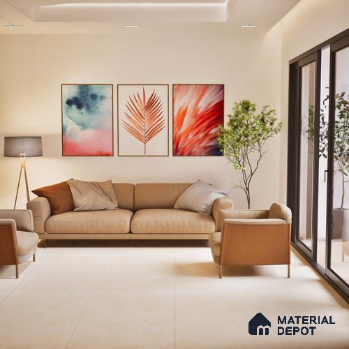 TL 02477 Mistic Crema 4 ft x 2 ft Carving Matte Finish Vitrified Tile - 9 mm (Random 3)