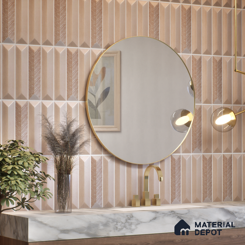 Subway Wall Tile TL 04999 H Lucent Base Knitted Fabric Linen 12 x 3 inch Ceramic Matte Finish - 6 mm | Suitable for Highlighter Walls, Foyer, Bathroom, Kitchen Wall & Backsplashes
