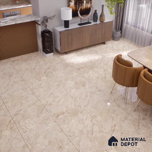 TL 00830 Fontana Crema 1200x600 mm Random Face Endless Glossy Finish Vitrified Wall & Floor Tile - 9 mm