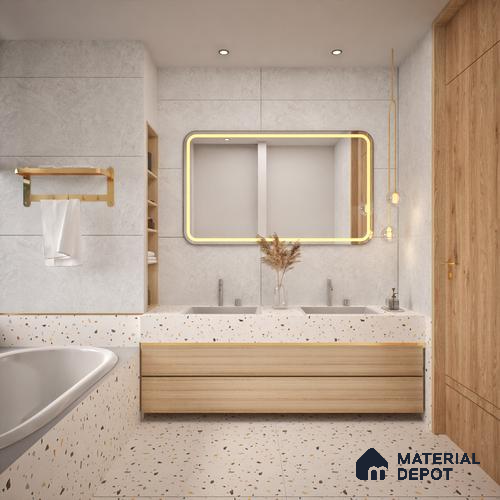 TL 00943 Orra Bianco 1200x600 mm Random Face Matte Finish Vitrified Wall & Floor Tile - 9 mm
