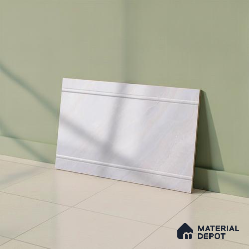 Budget Friendly Marble Wall Tile Value For Money TL 01881 C  18 x 12 inch - Ceramic Glossy Finish -6 mm  | Suitable for Kitchen & Bathroom