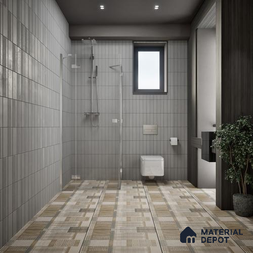 Moroccan Look Floor & Wall Tile TL 06011 Urban Weave 2 ft x 2 ft Rustic Carving Matte Finish Vitrified Tile - 9 mm |  Suitable For Living Room, Bedroom, Bathroom, Kitchen & Dining