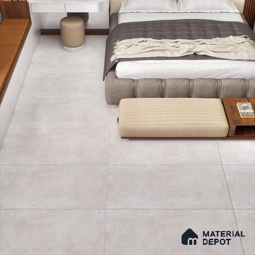 Cement Wall & Floor Tile TL 06097 F Inferno Silver 4 ft x 2 ft Vitrified Glitter Matte Finish - 9 mm | 6 Random Design | Suitable For Living Room, Bedroom, Bathroom, Kitchen